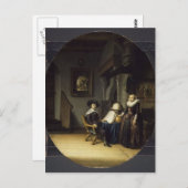 バーゴマスター・ハッセルラーと彼の妻Gerrit Dou著 ポストカード (正面/裏面)