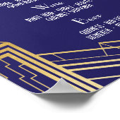 バーサインウェディングレセプション1920s海軍アールデコ ポスター (角)