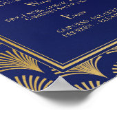 バーサインウェディングレセプション1920s20代アールデコ ポスター (角)