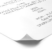 バーサインモダンミニマエレガントリスト ポスター (角)