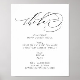 バーサインモダンミニマエレガントリスト ポスター