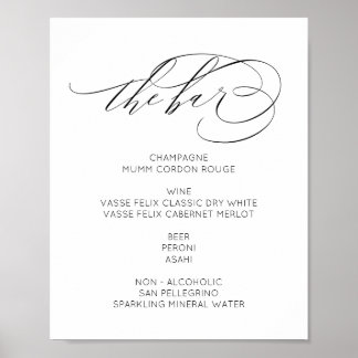 バーサインモダンミニマエレガントリスト ポスター