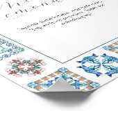 バーサインレモンとブルーアマルフィータイル ポスター (角)