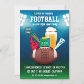 バーサッカーイベントプロモーションメニュー写真とロゴの追加 招待状 (正面)