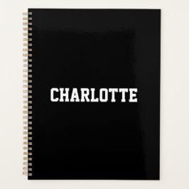 バーシティアスレティックスポーツ白黒名前をカスタムする プランナー手帳