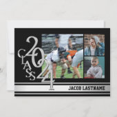 バーシティストライプフォトフォト招待状 招待状 (正面)