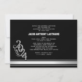 バーシティストライプフォトフォト招待状 招待状 (裏面)