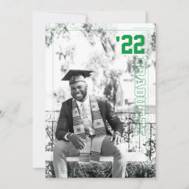 バーシティスポーツテーマ | 2写真卒業パーティー 招待状