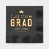 バーシティプライド卒業式ナプキンス箔スタンプ 箔ナプキン (正面)