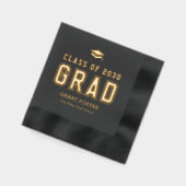 バーシティプライド卒業式ナプキンス箔スタンプ 箔ナプキン (左)