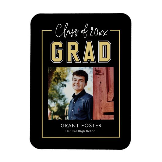 バーシティプライド編集可能カラー卒業マグネット マグネット (縦)