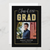 バーシティプライド編集可能カラー卒業招待状 招待状 (正面/裏面)