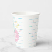 バーシティ名門私立校風のパステルパッチノート9誕生日 紙コップ (左)