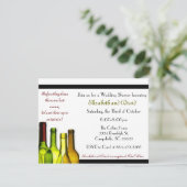 バーシャワーをストッキング、ワインボトル 招待状 (スタンド正面)