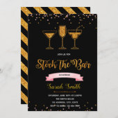 バーシャワーパーティの招待状 招待状 (正面/裏面)