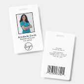 バーシンプルコード写真社員 バッジ (正面＆裏面)