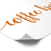 バーシンプルコーヒー |秋オレンジイベント標識 ポスター (角)