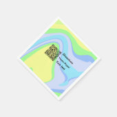 バーシンプルミニマルコー寄付金の追加venmo paypal スタンダードカクテルナプキン (角)