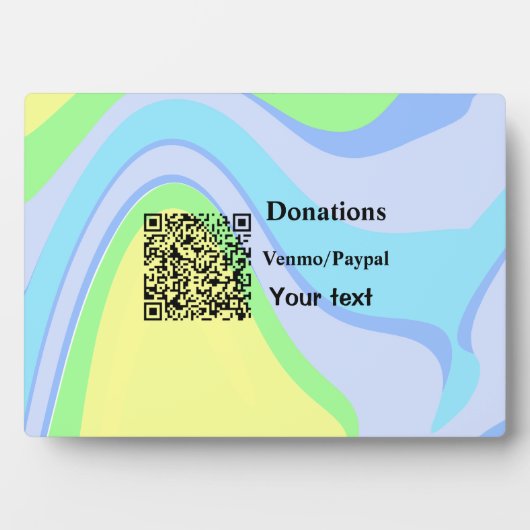 バーシンプルミニマルコー寄付金の追加venmo paypal フォトプラーク (正面)