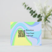 バーシンプルミニマルコー寄付金の追加venmo paypal ポストカード (スタンド正面)