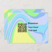 バーシンプルミニマルコー寄付金の追加venmo paypal ポストカード (正面/裏面)
