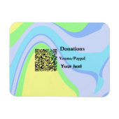 バーシンプルミニマルコー寄付金の追加venmo paypal マグネット (横)