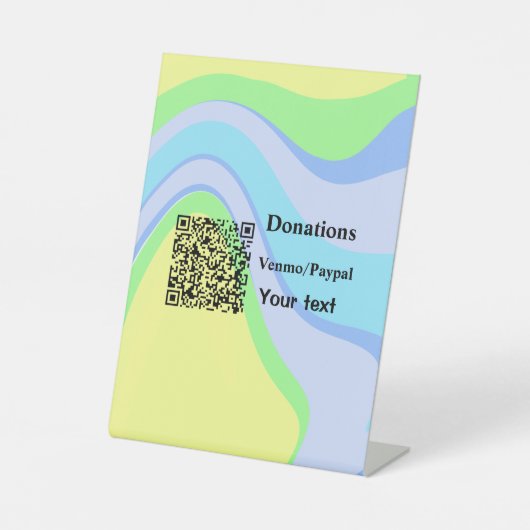 バーシンプルミニマルコー寄付金の追加venmo paypal 台座サイン (正面)