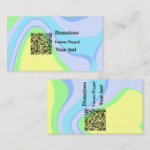 バーシンプルミニマルコー寄付金の追加venmo paypal 名刺 (正面/裏面)