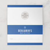 バーシンプル（ユダヤ教の）バル・ミツバーモダンブはっきりしたロ王室のブ プレイスカード (外部開封)