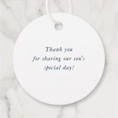 バーシンプル（ユダヤ教の）バル・ミツバーモダンnflグリーンネイビーブルー フェイバータグ (裏面)