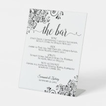 バーシンプル- Black & White Drinks Menu 結婚's