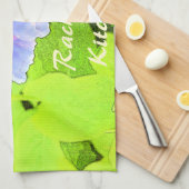 バージかわいらしニアブルーベルフラワー キッチンタオル (四つ折り)