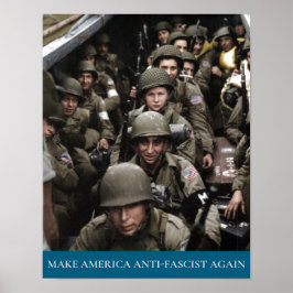 バージに乗るアメリカの第二次世界大戦の兵士たち MAAFA ポスター