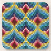 バージェロ刺カラフルしゅうボホシックパターン コースター (正面)