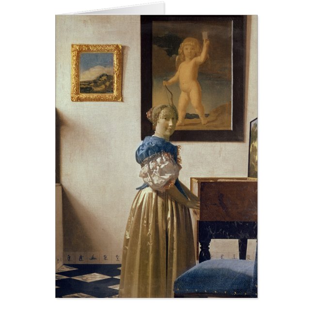 バージナルに立っている女性c.1672-73 (正面)