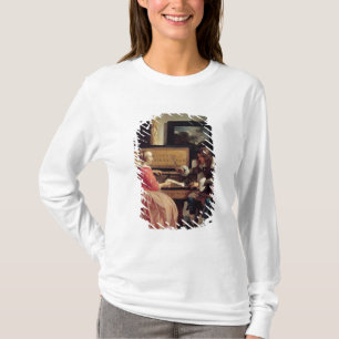 バージナル、c.1665によって着席する人および女性 tシャツ