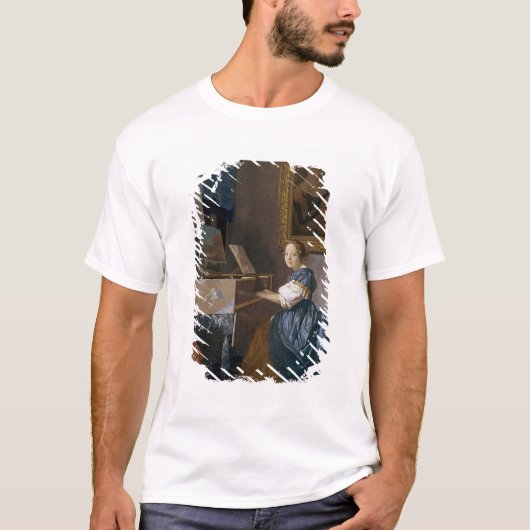 バージナル、c.1670で着席する若い女性 tシャツ (正面)