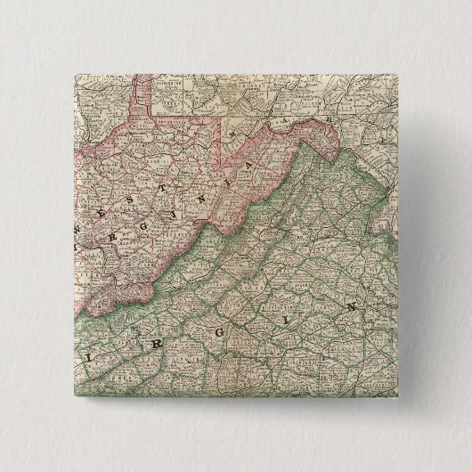 バージニアおよびウェストバージニア2 缶バッジ (正面)