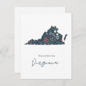 バージニアからのハグとキス シーズンカード (正面/裏面)