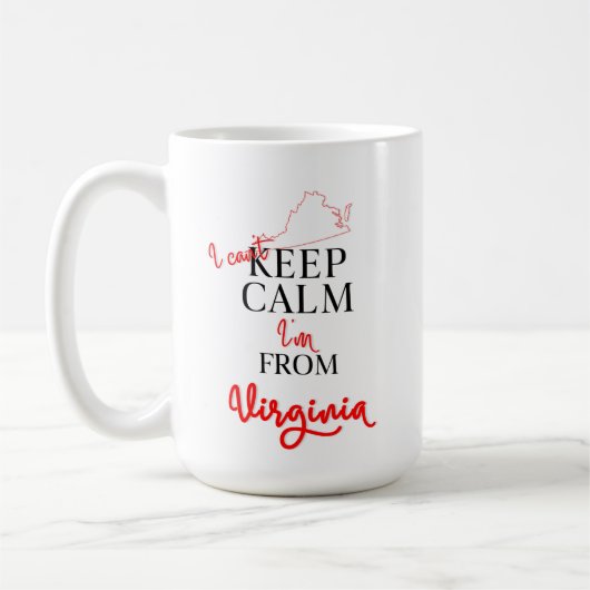 バージニアから保来たのは落ち着かない コーヒーマグカップ (左)