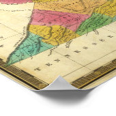 バージニアとメリーランドの地図 ポスター (角)