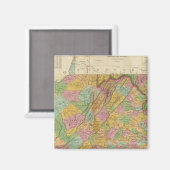 バージニアとメリーランドの地図 マグネット (正面/裏面)