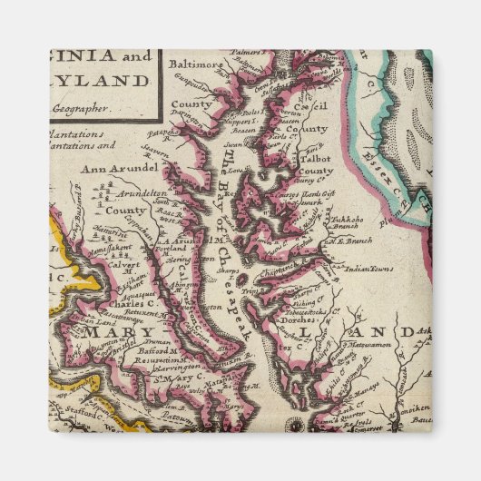 バージニアとメリーランド マグネット (正面)