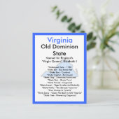 バージニアについて ポストカード (スタンド正面)