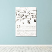 バージニアにイギリス人が到着した キャンバスプリント (インサイチュ (ウッドフロア))