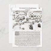 バージニアにイギリス人が到着した ポストカード (正面/裏面)