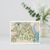 バージニアのおもしろい地図 ポストカード (スタンド正面)