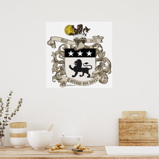 バージニアのウィリアム・ボール大佐のコート・オブ・アームズ ポスター (キッチン)