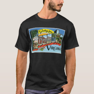 バージニアのルーノケからご挨拶!レトロはがき Tシャツ