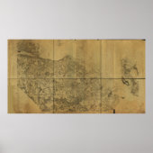 バージニアの地図アレクサンドリアからポトマック川へ1860 ポスター (正面)